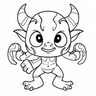 Ink Demon Character Coloring Page | Ink Demon coloring page