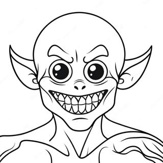 Creepy Ink Demon Coloring Page | Ink Demon coloring page