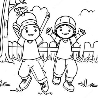 Exciting Field Day Games Coloring Page | Field Day coloring page