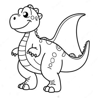 Vibrant Green Dinosaur Coloring Page | Green coloring page