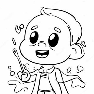 Sick Cartoon Character Coloring Page | Sick coloring page