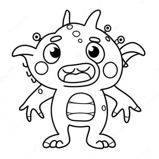 Funny Sick Monster Coloring Page | Sick coloring page