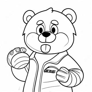 Memphis Grizzlies Mascot Coloring Page | Memphis Grizzlies coloring page