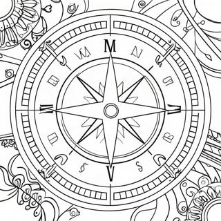 Compass Coloring Page | Compass coloring page