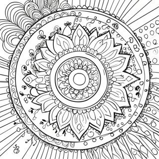 Gypsy Boho Mandala Coloring Page | Gypsy Boho coloring page