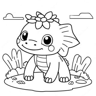 Cute Minecraft Axolotl with Flowers Coloring Page | Minecraft Axolotl coloring page