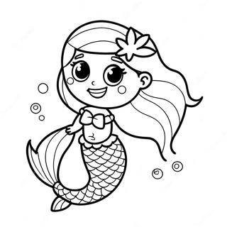 Cute Lol Mermaid with Sparkling Tail Coloring Page | Lol Mermaid coloring page