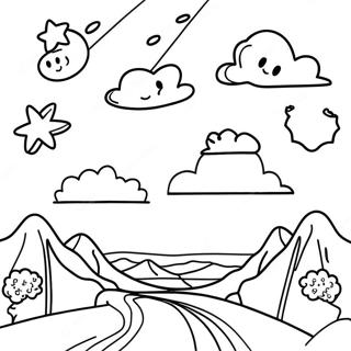 Night Sky Coloring Page | Night coloring page