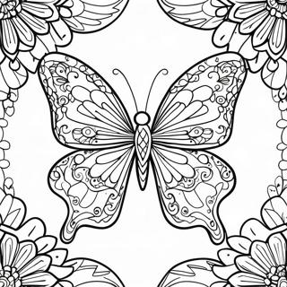 Symmetry Butterfly Coloring Page | Symmetry coloring page