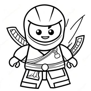 Cole Ninjago in Action Coloring Page | Cole Ninjago coloring page