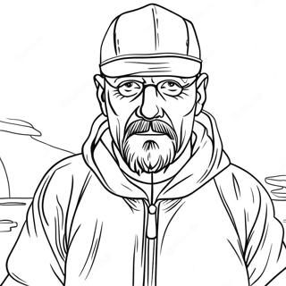 Walter White in Hazmat Suit Coloring Page | Breaking Bad coloring page