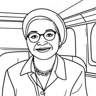 Rosa Parks Inspirational Coloring Page | Rosa Parks coloring page