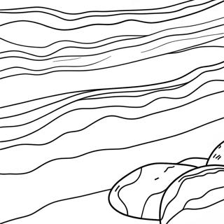 Colorful Rock Layers Coloring Page | Geology coloring page