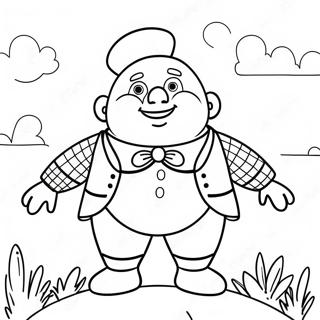 Colorful Humpty Dumpty Coloring Page | Nursery Rhyme coloring page