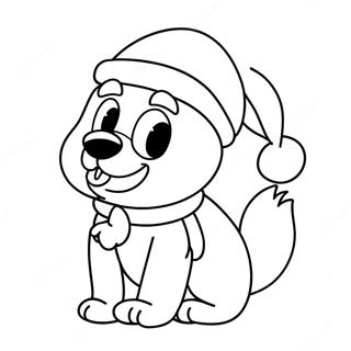 Kerst Bluey Kleurplaten