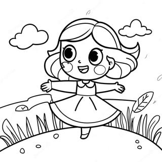 Windy Day Coloring Page | Wind coloring page