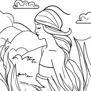 Gentle Breeze Coloring Page | Wind coloring page