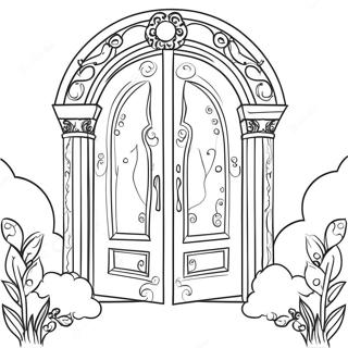Magical Doors Adventure Coloring Page | Doors Game coloring page