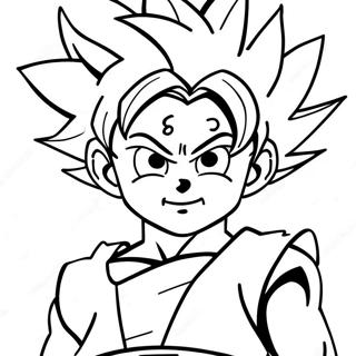 Goten in Super Saiyan Form Coloring Page | Goten coloring page