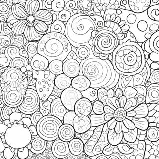 Polka Dot Patterns Coloring Page | Polka Dot coloring page