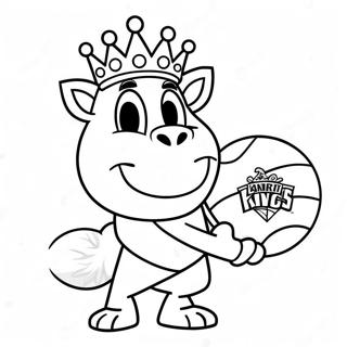 Sacramento Kings Mascot Coloring Page | Sacramento Kings coloring page