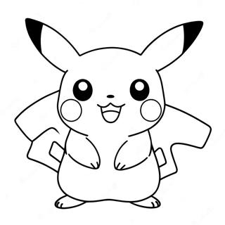 Adorable Pikachu Coloring Page | Cute Pokemon coloring page