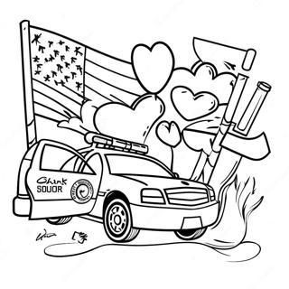 Thank You First Responders Coloring Page | Thank You First Responders coloring page