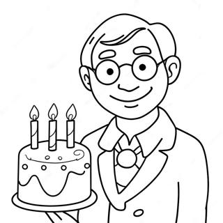 Funny Happy Birthday Uncle Coloring Page | Happy Birthday Uncle coloring page