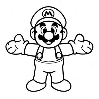 Mario in Hilarious Costume SMG4 Coloring Page | SMG4 coloring page