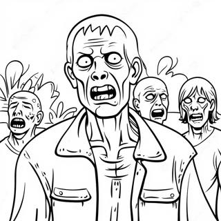 Walking Dead Zombie Coloring Page | Walking Dead coloring page