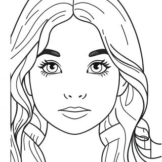 Cute Girl Face Coloring Page | Girl Face coloring page