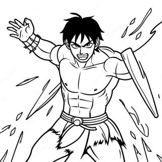 Eren Titan i Strid Färgläggningssida | Attack on Titan Eren Titan målarbild