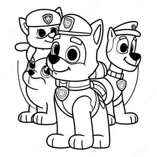 Halloween Paw Patrol Coloring Page