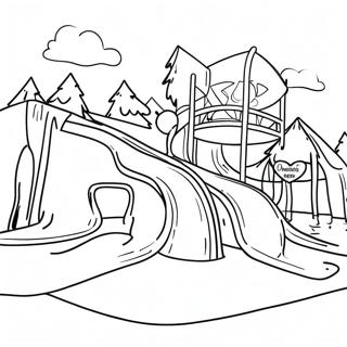 Great Wolf Lodge Water Park Coloring Page | Great Wolf Lodge coloring page