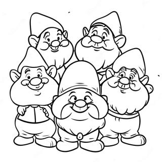 7 Dwarfs Coloring Page | 7 Dwarfs coloring page