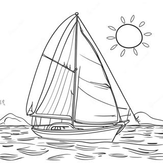Perahu Halaman Mewarnai