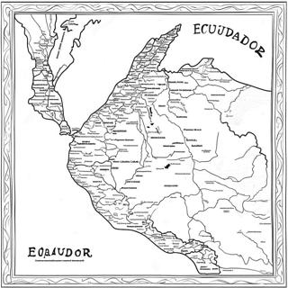 Ecuador Map Coloring Page | Ecuador coloring page