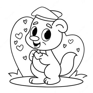 Bluey Valentinstag Malvorlagen