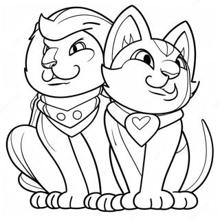 Brave Mates Warrior Cats Coloring Page | Mates Warrior Cats coloring page