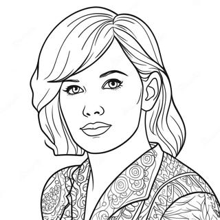 Realistic Celebrity Portrait Coloring Page | Realistic Celebrity coloring page