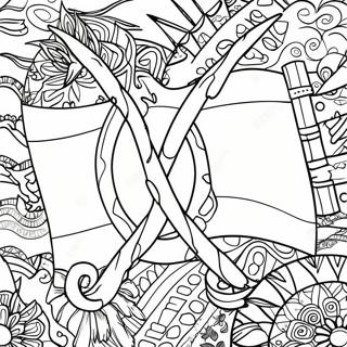 Kenya Flag Coloring Page | Kenya Flag coloring page