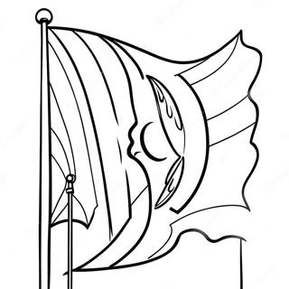 Colorful Kenya Flag Coloring Page | Kenya Flag coloring page