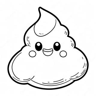 Cute Poop Emoji Coloring Page | Poop coloring page