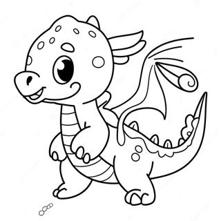 Criaturas Míticas Dragón Kawaii Bonito Páginas para Colorear