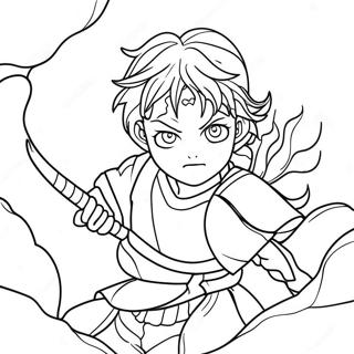 Demon Slayer Manga Panels Coloring Page | Demon Slayer Manga Panels coloring page