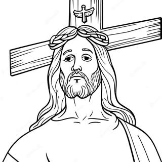 Jesus on the Cross Coloring Page | Jesus on the Cross coloring page