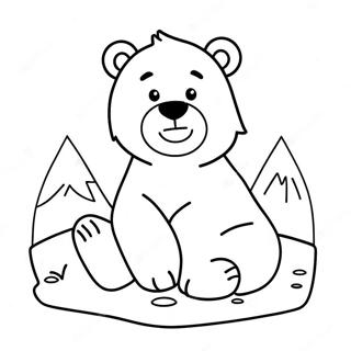 Cute Polar Bear Coloring Page | Cute Polar Bear coloring page