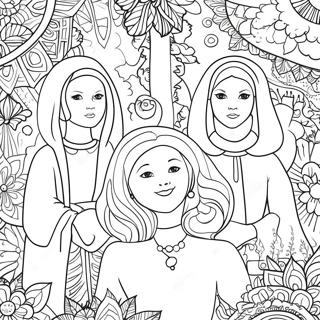 Mystical Hidden Figures Coloring Page | Hidden Figures coloring page