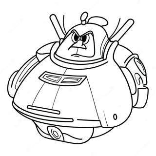 Evil Zurg in Spaceship Coloring Page | Zurg coloring page