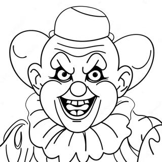 Scary Clown Coloring Page | Scary Clown coloring page